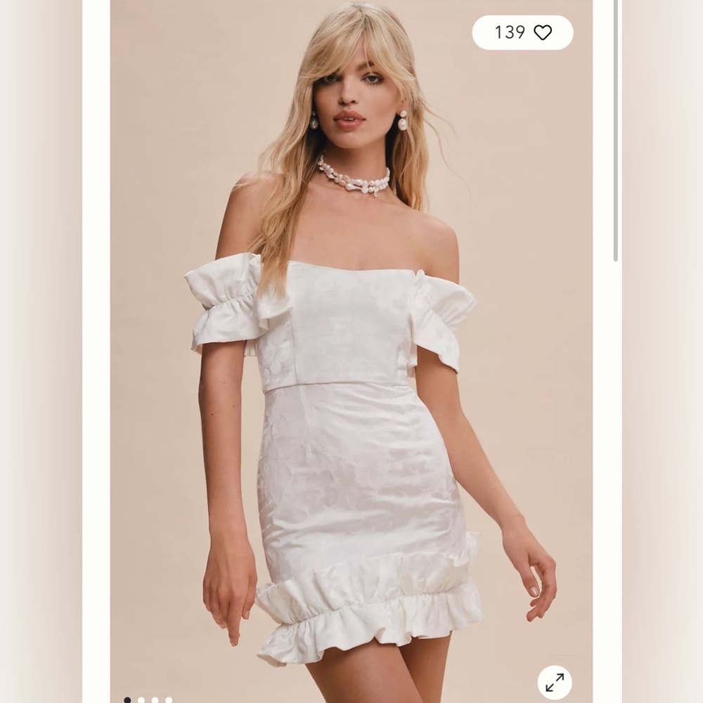 V Chapman off shoulder hollyhock dress
